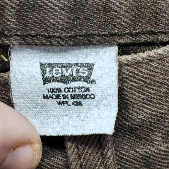 Vintage Levi's 501 Brown Denim Jeans Button Fly Straight Leg Fit 38/30 Workwear - Picture 11 of 15